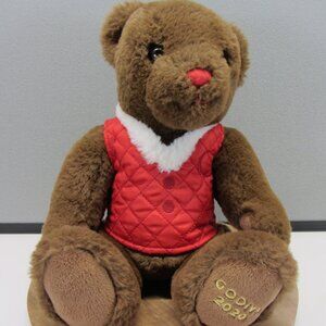 Godiva Chocolate Stuffed / Plush 2020 Holiday Christmas Bear.